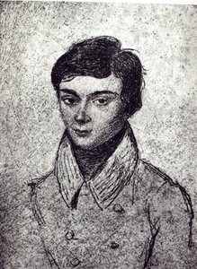 Ritratto di Évariste Galois (1811-32) (eliografia) da French School